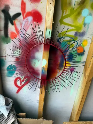 Graffiti sunburst, behind the scenes with Mark Staples