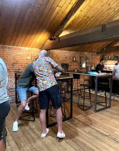 In a bar, behind the scenes with Mark Staples