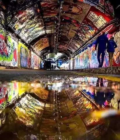 Graffiti tunnel, behind the scenes with Mark Staples